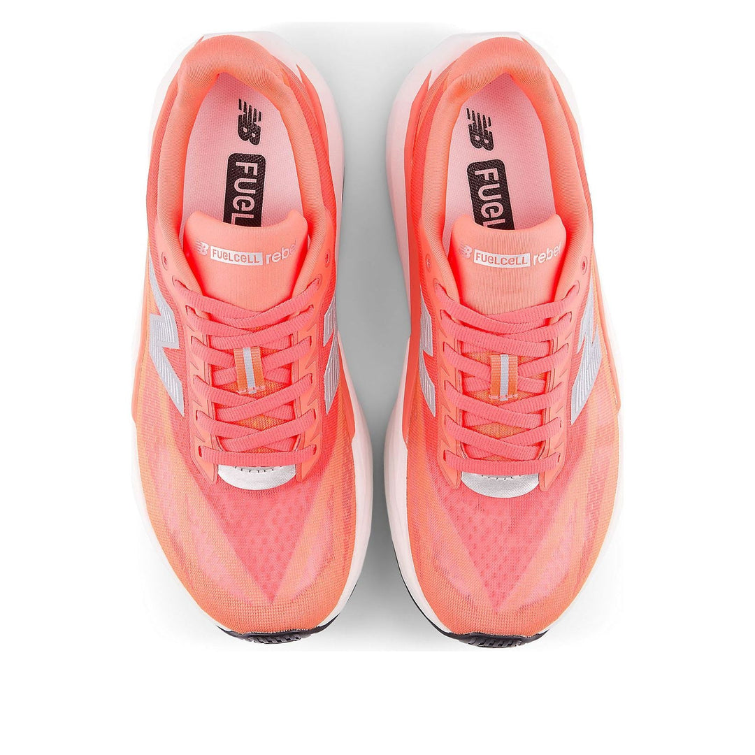NEW BALANCE FUELCELL REBEL V5 URGENT RED WHITE SILVER WOMENS