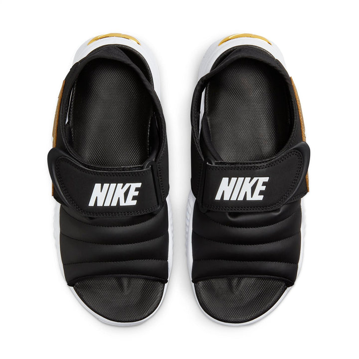 NIKE AIR ADJUST FORCE SANDAL BLACK METALLIC GOLD WOMENS