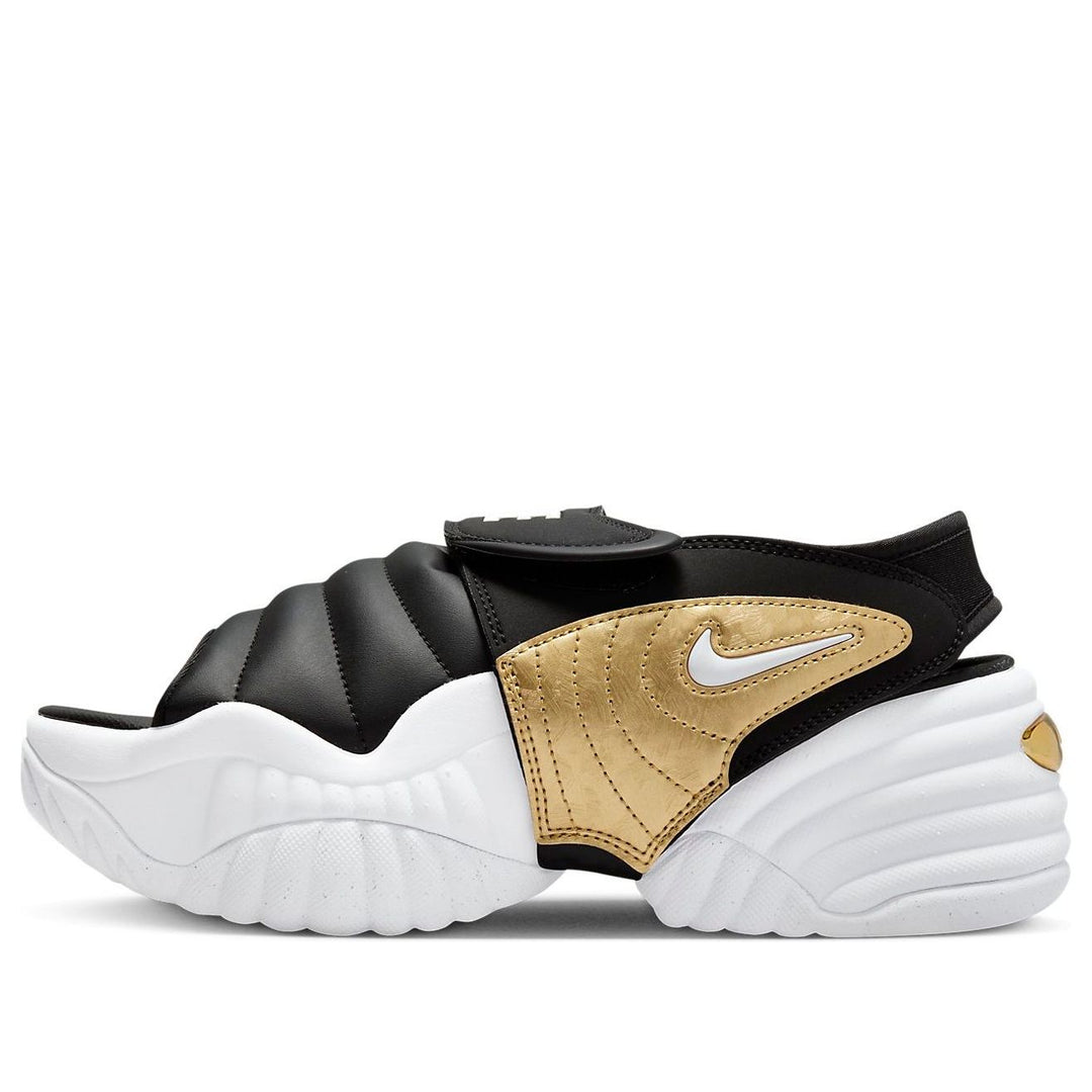 NIKE AIR ADJUST FORCE SANDAL BLACK METALLIC GOLD WOMENS
