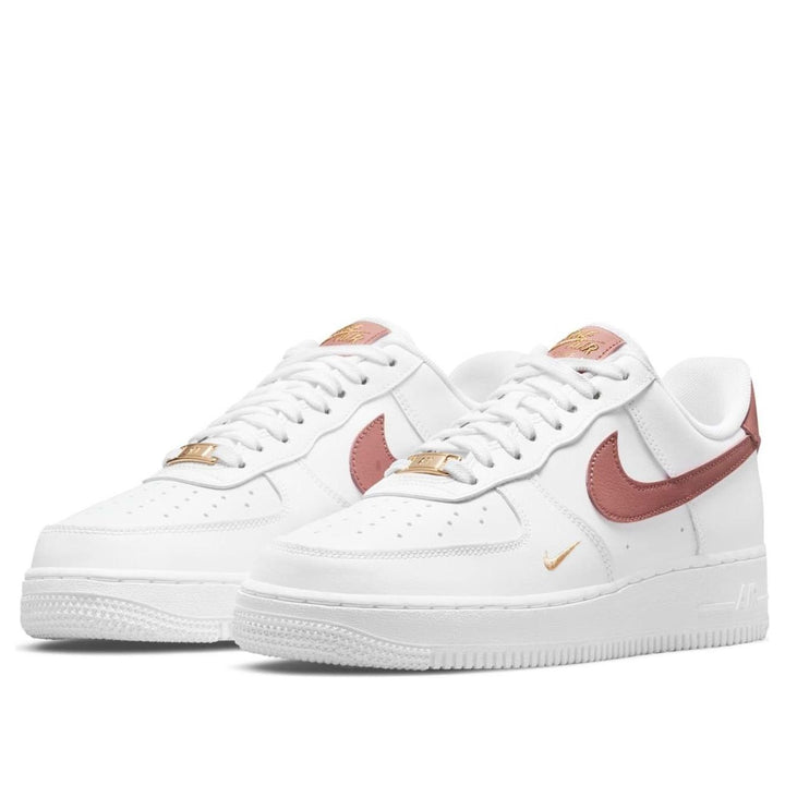 NIKE AIR FORCE 1 07 LOW MINI SWOOSH RUST PINK WOMENS