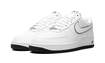 NIKE AIR FORCE 1 '07 LOW WHITE BLACK OUTLINE SWOOSH — Stock