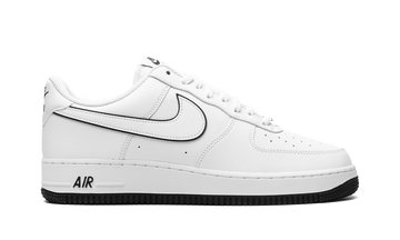 NIKE AIR FORCE 1 '07 LOW WHITE BLACK OUTLINE SWOOSH — Stock