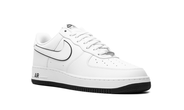 NIKE AIR FORCE 1 '07 LOW WHITE BLACK OUTLINE SWOOSH — Stock