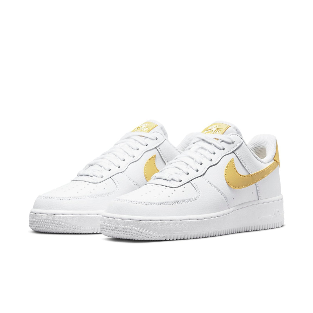 NIKE AIR FORCE 1 07 LOW WHITE SATURN GOLD WOMENS