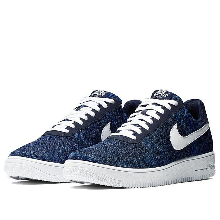 NIKE AIR FORCE 1 FLYKNIT 2.0 NAVY WHITE