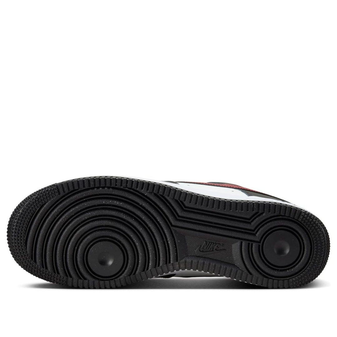 NIKE AIR FORCE 1 LOW 07 BLACK WHITE DARK TEAM RED