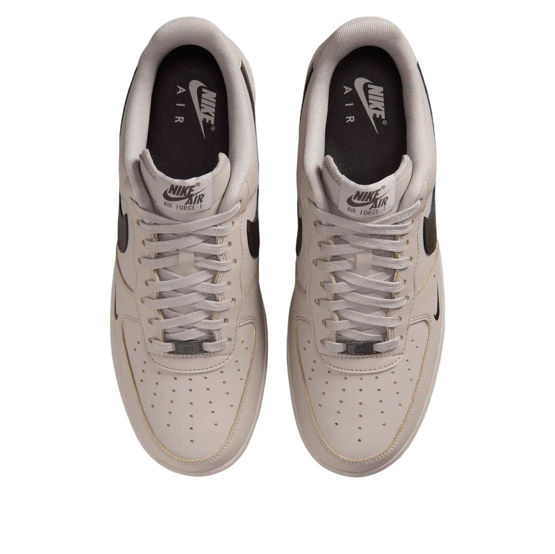 NIKE AIR FORCE 1 LOW '07 CARBON FIBER SWOOSH COLLEGE GREY NEWSPRINT — Stock