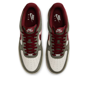 NIKE AIR FORCE 1 LOW '07 LV8 CARGO KHAKI PALE IVORY DARK TEAM RED — Stock