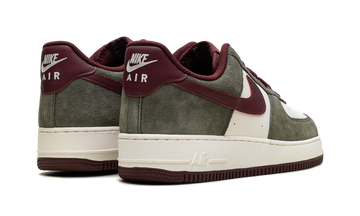 NIKE AIR FORCE 1 LOW '07 LV8 CARGO KHAKI PALE IVORY DARK TEAM RED — Stock