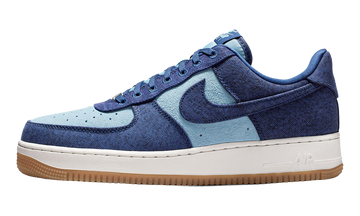 NIKE AIR FORCE 1 LOW '07 LV8 DENIM NAVY WORN BLUE — Stock