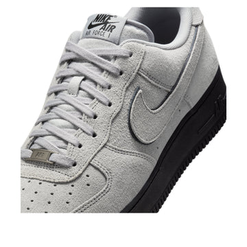 NIKE AIR FORCE 1 LOW '07 LV8 LIGHT SMOKE GREY SUEDE BLACK