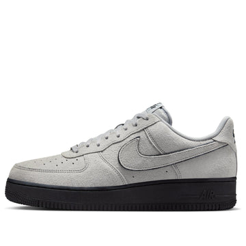 NIKE AIR FORCE 1 LOW '07 LV8 LIGHT SMOKE GREY SUEDE BLACK