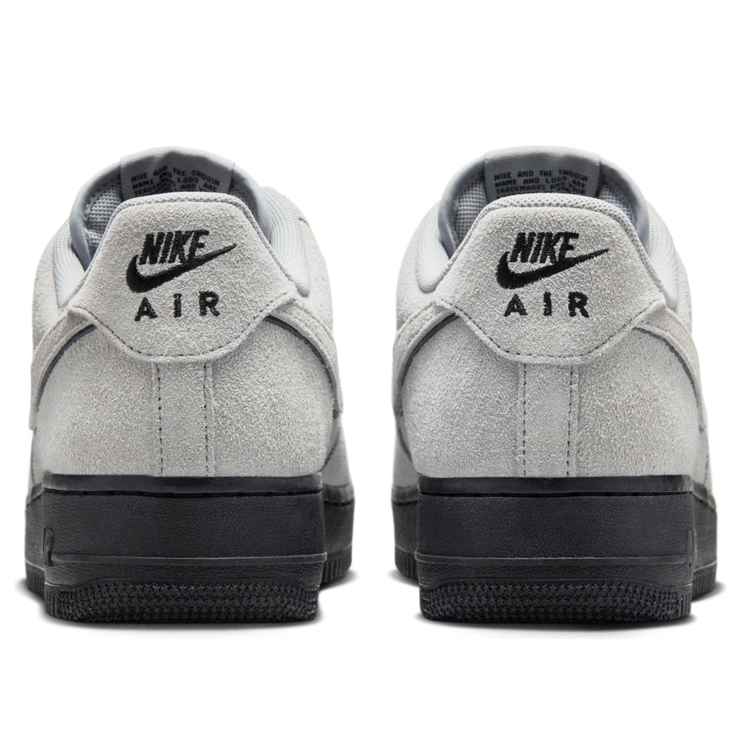 NIKE AIR FORCE 1 LOW '07 LV8 LIGHT SMOKE GREY SUEDE BLACK