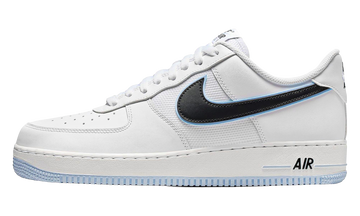 NIKE AIR FORCE 1 LOW '07 WHITE BLACK HYDROGEN BLUE — Stock