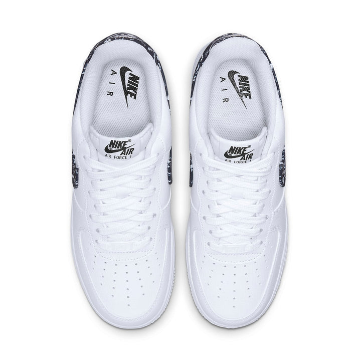 NIKE AIR FORCE 1 LOW 07 WHITE BLACK PAISLEY WOMENS