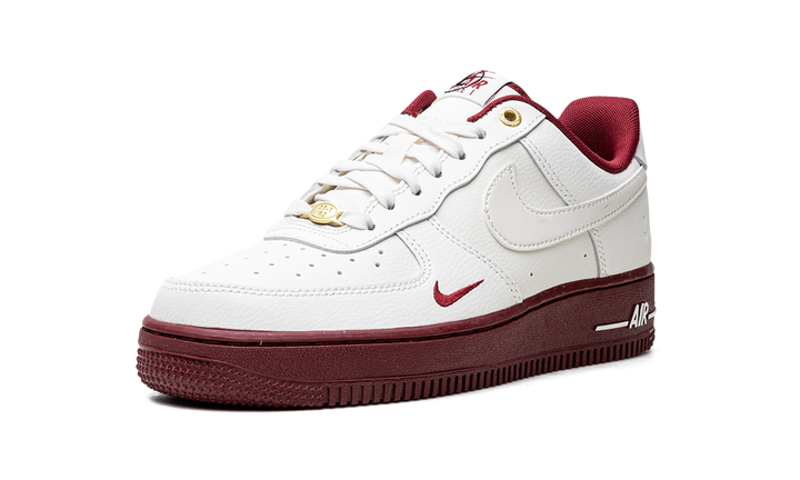 NIKE AIR FORCE 1 LOW 40TH ANNIVERSARY WHITE BURGUNDY