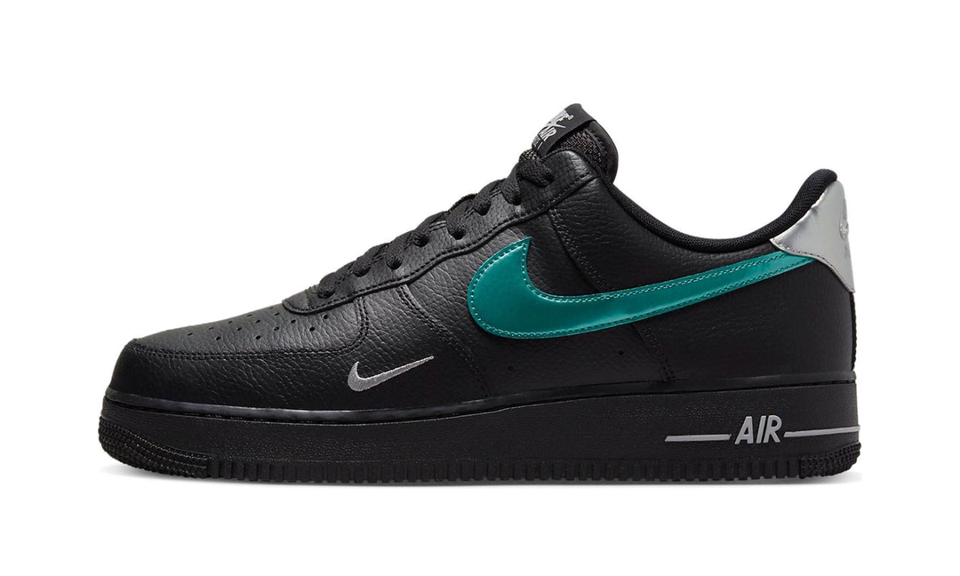 NIKE AIR FORCE 1 LOW BLACK BLUE LIGHTNING