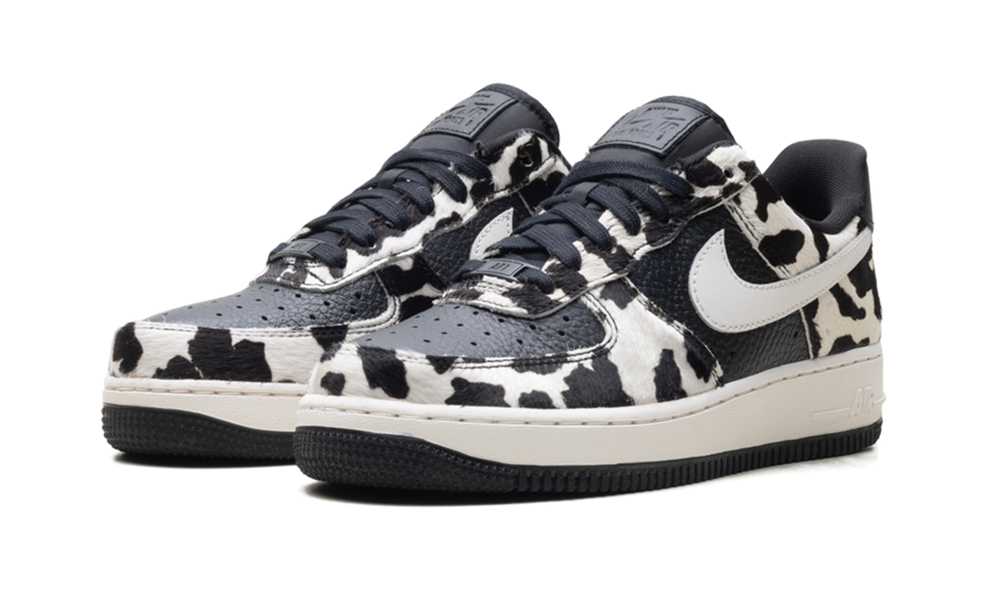 NIKE AIR FORCE 1 LOW COW PRINT BLACK (WOMEN&