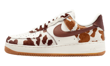 NIKE AIR FORCE 1 LOW COW PRINT FIELD BROWN (WOMEN'S) — Stock