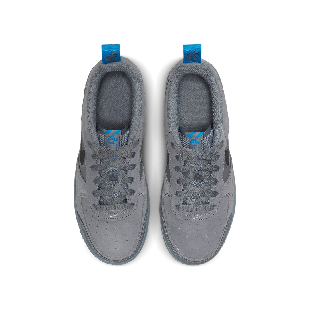 NIKE AIR FORCE 1 LOW CUT OUT SWOOSH SMOKE GREY GS
