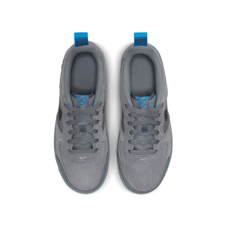 NIKE AIR FORCE 1 LOW CUT OUT SWOOSH SMOKE GREY GS