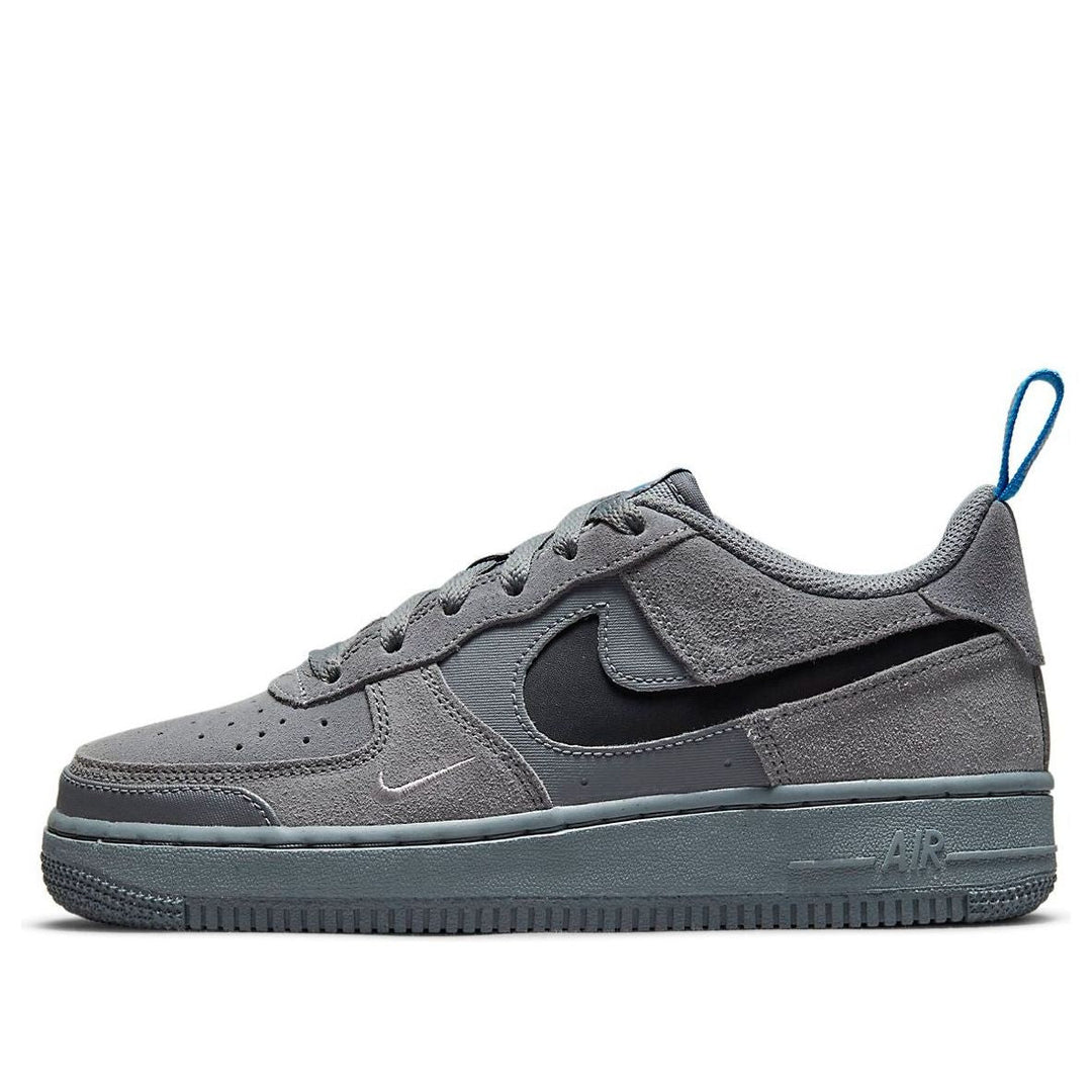 NIKE AIR FORCE 1 LOW CUT OUT SWOOSH SMOKE GREY GS