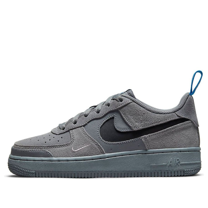 NIKE AIR FORCE 1 LOW CUT OUT SWOOSH SMOKE GREY GS