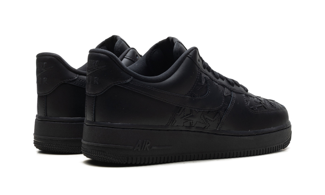 NIKE AIR FORCE 1 LOW LV8 TRIPLE BLACK STARS — Stock