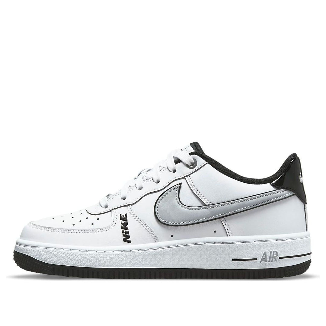 NIKE AIR FORCE 1 LOW LV8 WHITE WOLF GREY BLACK GS
