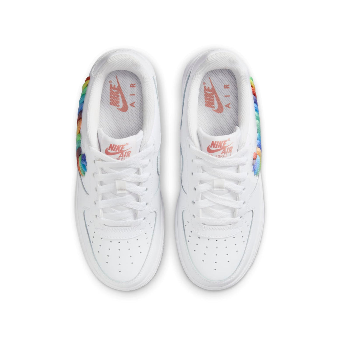 NIKE AIR FORCE 1 LOW RAINBOW LACE SWOOSH GS