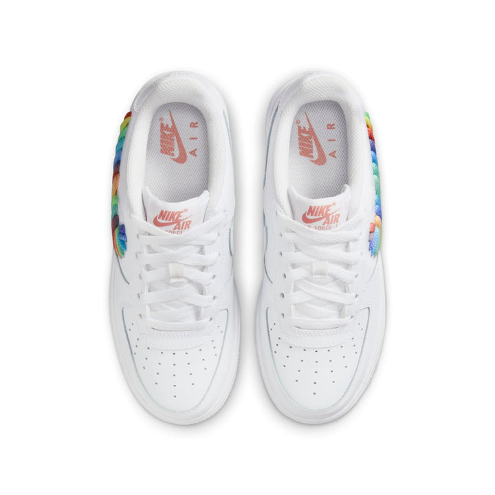 NIKE AIR FORCE 1 LOW RAINBOW LACE SWOOSH GS