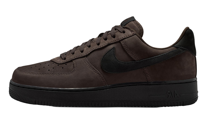 NIKE AIR FORCE 1 LOW RETRO PREMIUM QS BLACK TEA BLACK BADGELESS — Stock 