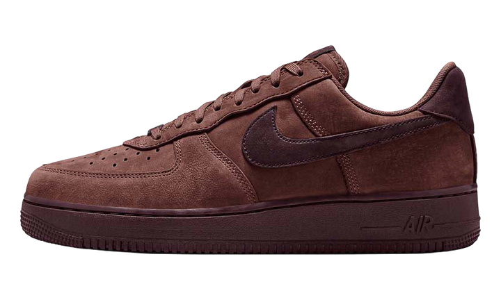 NIKE AIR FORCE 1 LOW RETRO PREMIUM QS RED SEPIA MAHOGANY BADGELESS