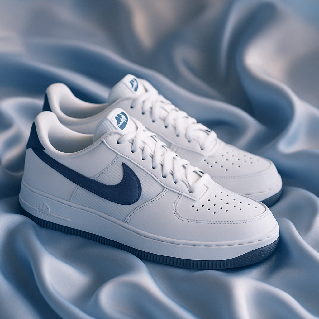 NIKE AIR FORCE 1 LOW SE NYLON SWOOSH WHITE BLACK
