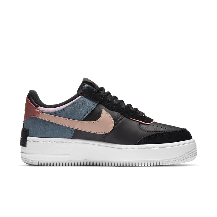 NIKE AIR FORCE 1 LOW SHADOW BLACK LIGHT ARCTIC PINK CLAYSTONE RED WOMENS
