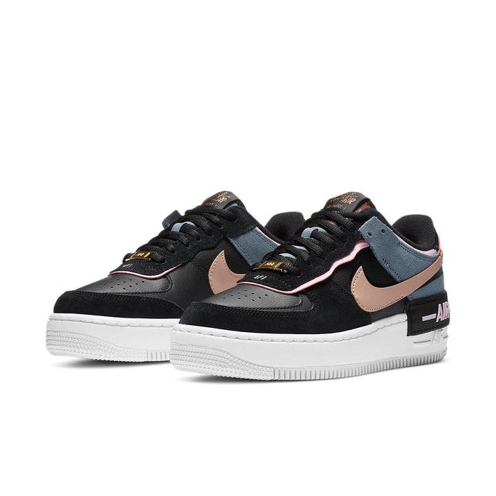 NIKE AIR FORCE 1 LOW SHADOW BLACK LIGHT ARCTIC PINK CLAYSTONE RED WOMENS