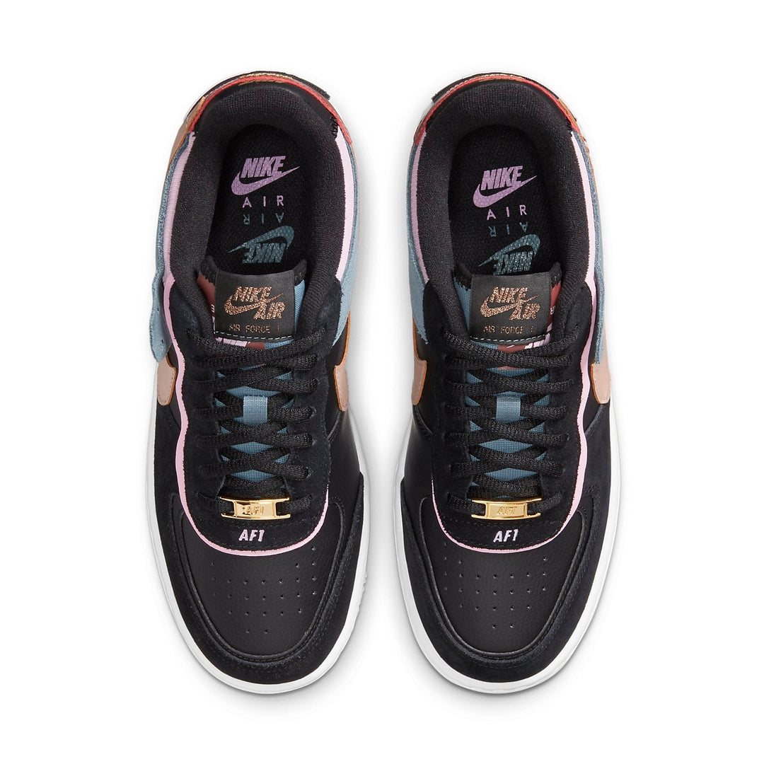 NIKE AIR FORCE 1 LOW SHADOW BLACK LIGHT ARCTIC PINK CLAYSTONE RED WOMENS