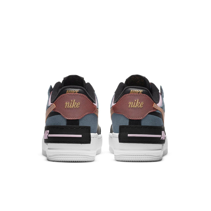 NIKE AIR FORCE 1 LOW SHADOW BLACK LIGHT ARCTIC PINK CLAYSTONE RED WOMENS