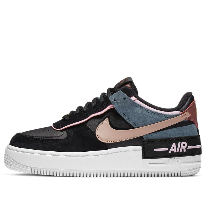NIKE AIR FORCE 1 LOW SHADOW BLACK LIGHT ARCTIC PINK CLAYSTONE RED WOMENS