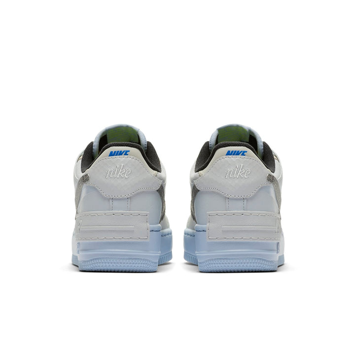 NIKE AIR FORCE 1 LOW SHADOW PURE PLATINUM SNAKESKIN BLUE WOMENS