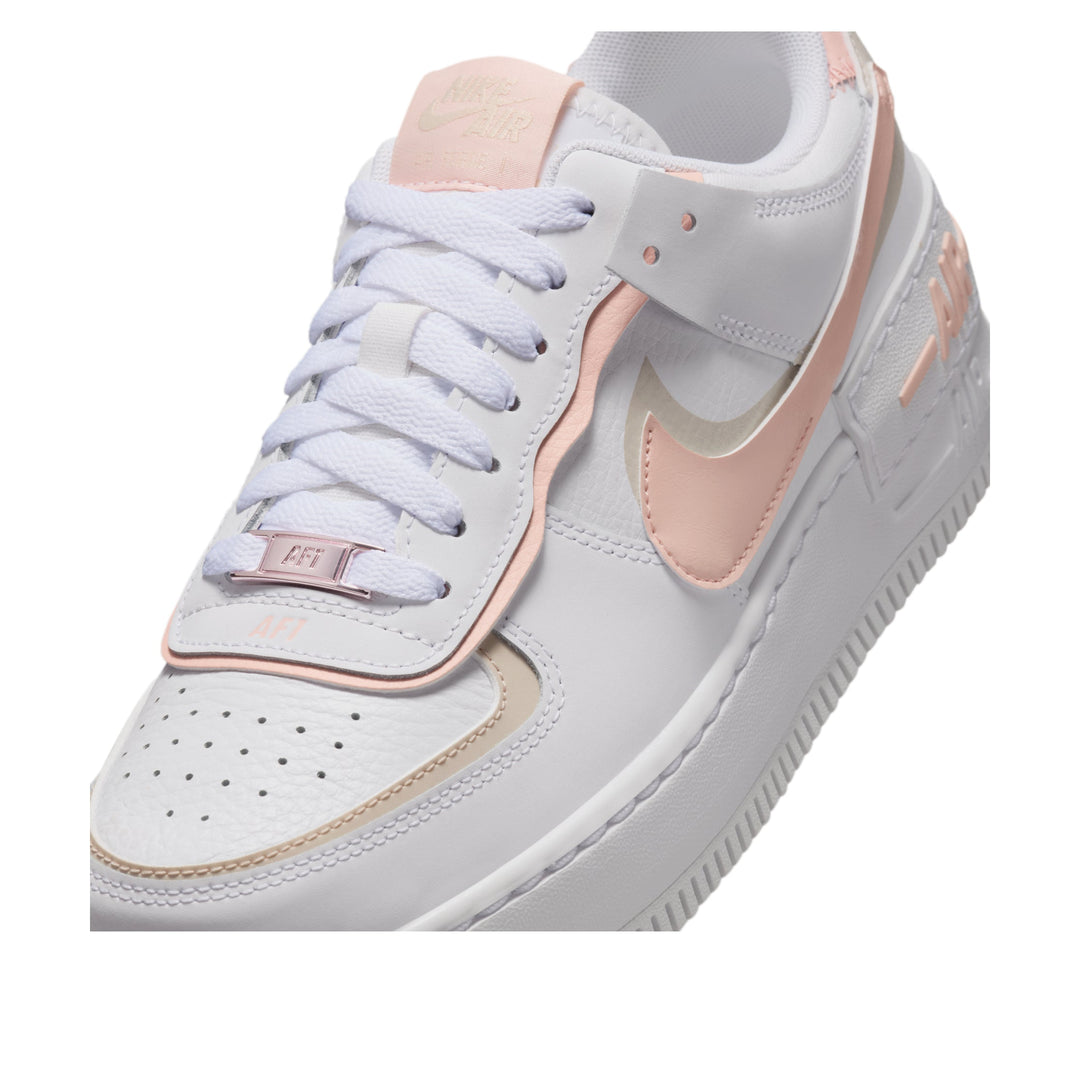 NIKE AIR FORCE 1 LOW SHADOW WHITE LIGHT OREWOOD BROWN WASHED CORAL WOMENS