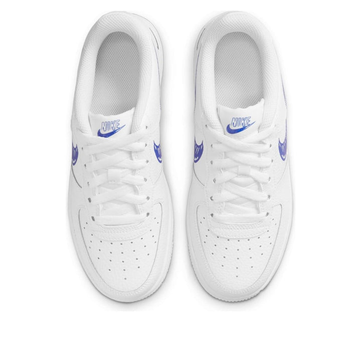 NIKE AIR FORCE 1 LOW SKETCH BLUE SWOOSH GS
