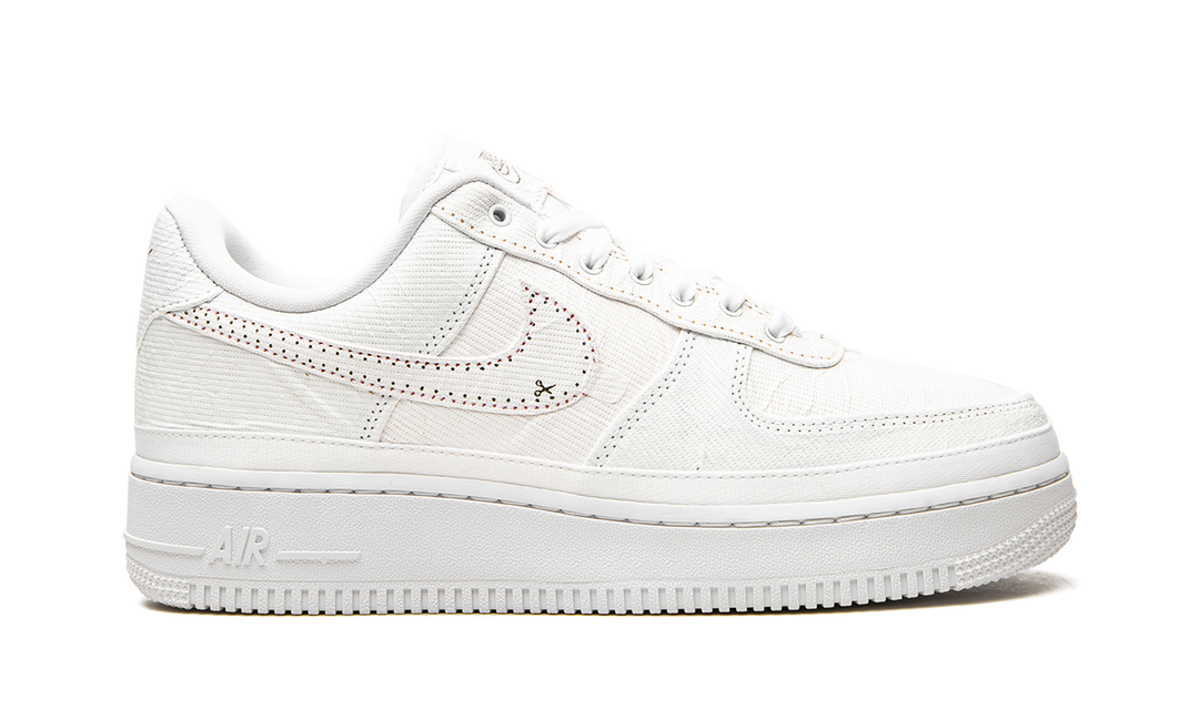 NIKE AIR FORCE 1 LX TEAR AWAY RED SWOOSH WOMENS