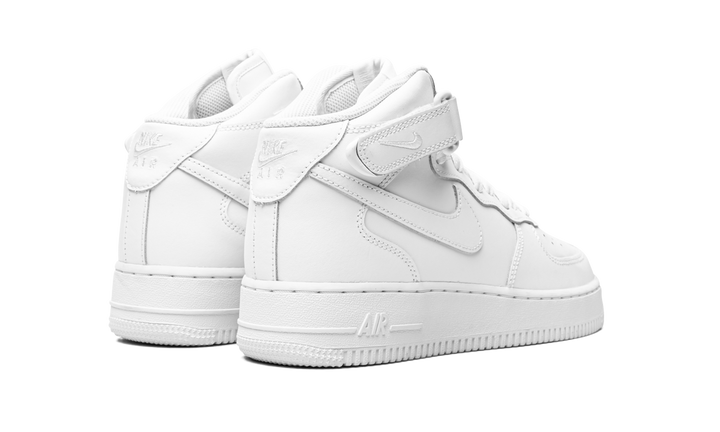 NIKE AIR FORCE 1 MID LE TRIPLE WHITE GS