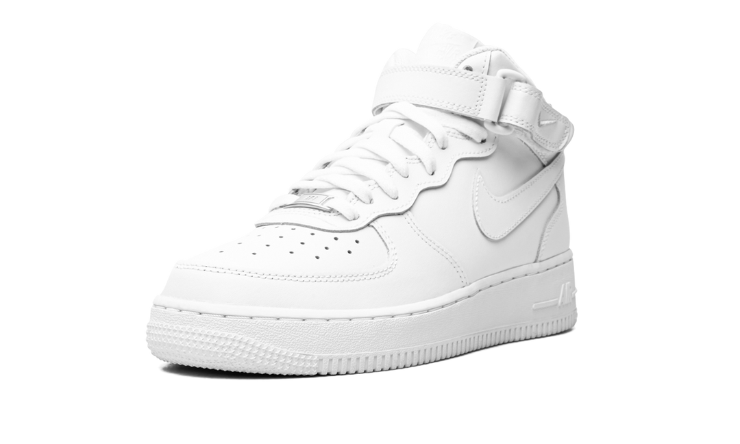 NIKE AIR FORCE 1 MID LE TRIPLE WHITE GS