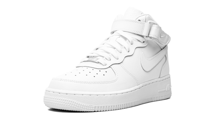 NIKE AIR FORCE 1 MID LE TRIPLE WHITE GS