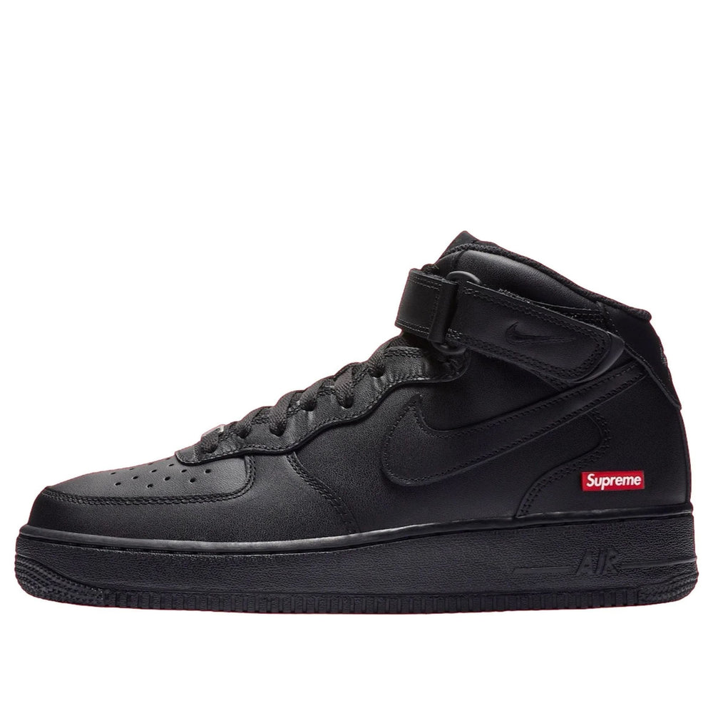 NIKE AIR FORCE 1 MID SUPREME BLACK — Stock #2