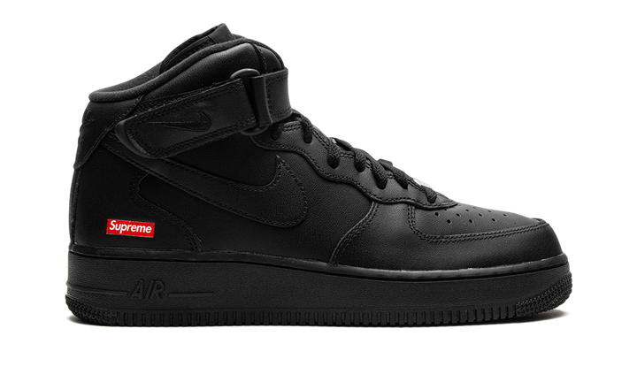 NIKE AIR FORCE 1 MID SUPREME BLACK — Stock 