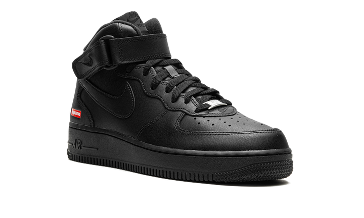 NIKE AIR FORCE 1 MID SUPREME BLACK — Stock 