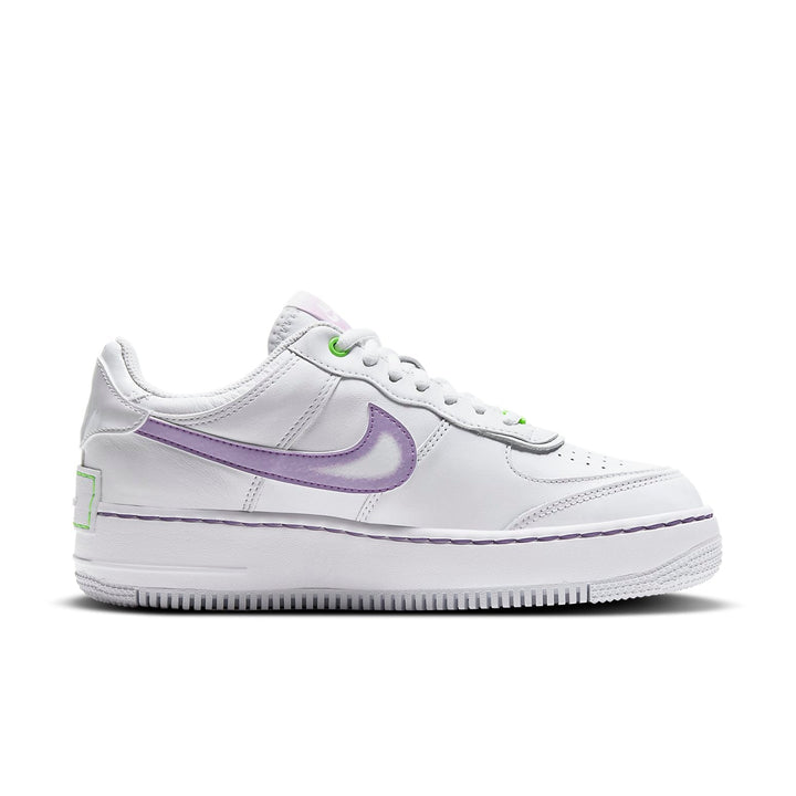 NIKE AIR FORCE 1 SHADOW WHITE ELECTRIC GREEN WOMENS